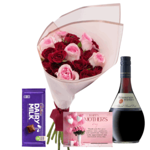 Luxury Mother's Day Rose & Wine Gift Set